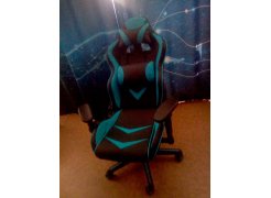 Компьютерное кресло Racer черное / голубое фото покупателя 37