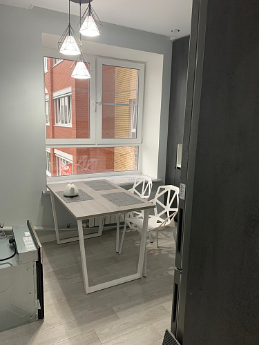 Стол Лота Лофт 120 25 мм дуб делано темный / черный матовый фото покупателя 304