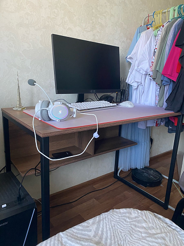 Письменный стол Клер Лофт дуб вотан / черный матовый фото покупателя 20