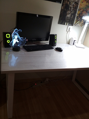 Деревянный стол Лота Лофт 140х80 черный матовый / бетон светлый фото покупателя 400