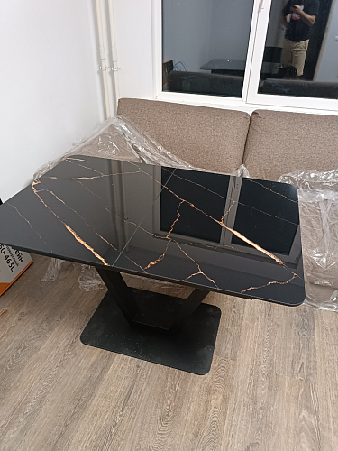 Стол на тумбе Бугун обсидиан / черный фото покупателя 28