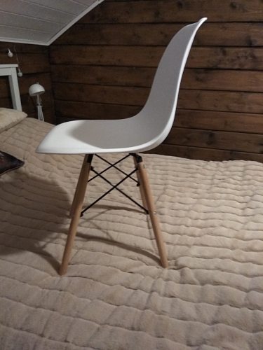Пластиковый стул Eames PC-015 серо-голубой / дерево фото покупателя 190