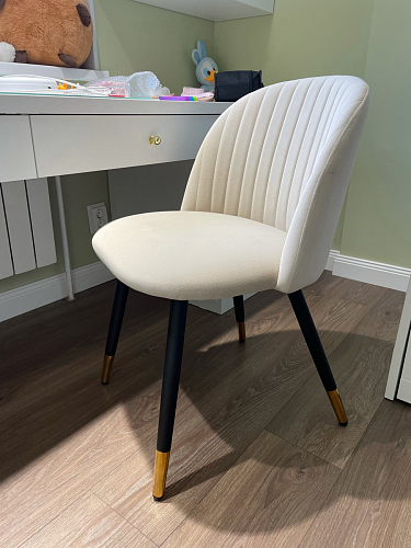 Стул на металлокаркасе Gabi 1 light purple / black / gold фото покупателя 234