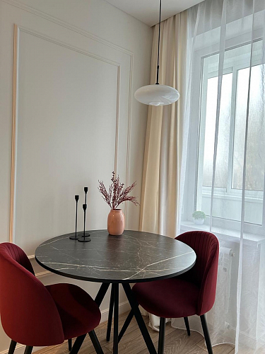 Стул на металлокаркасе Gabi 1 light blue / black / gold фото покупателя 566