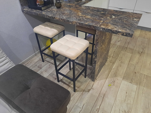 Барный стул Лофт катания минт / белый матовый фото покупателя 142