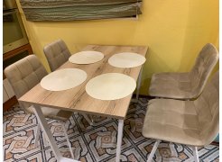 Деревянный стол Барон О 200 х 90 черная пленка шагрень / белый фото покупателя 55