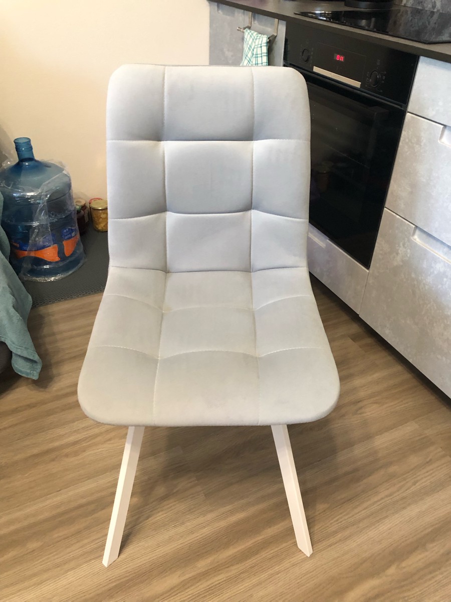 Стул на металлокаркасе Чилли черный / голубой фото покупателя 1230