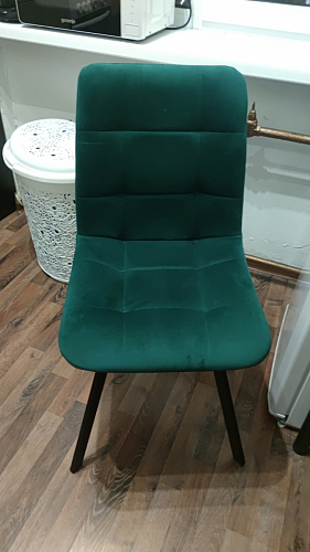 Стул на металлокаркасе Чилли синяя ткань / белый фото покупателя 1346