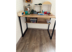 Письменный стол Клер Лофт дуб вотан / черный матовый фото покупателя 14