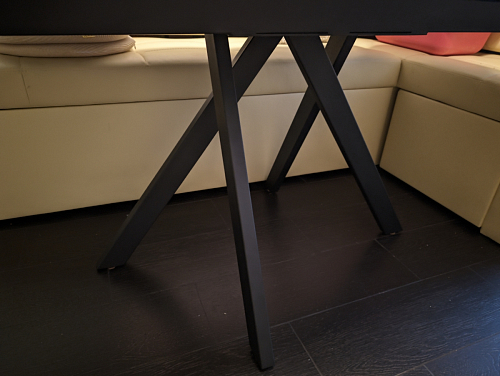 Керамический стол Вилли 140(200)х80 carmen light grey / черный фото покупателя 46