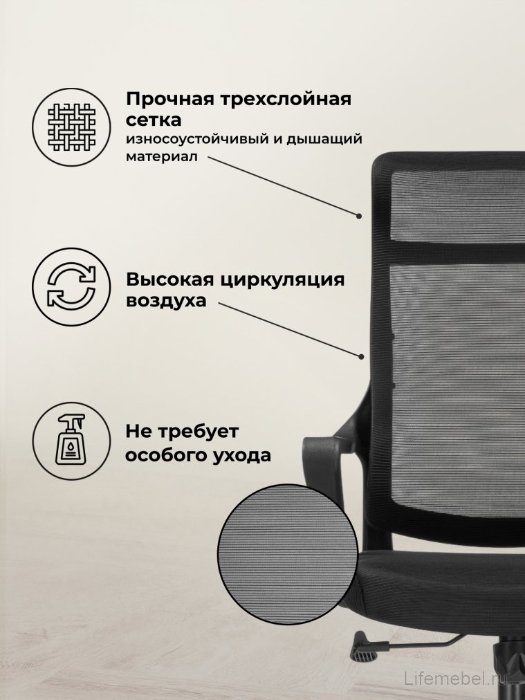 Компьютерное кресло Rino black