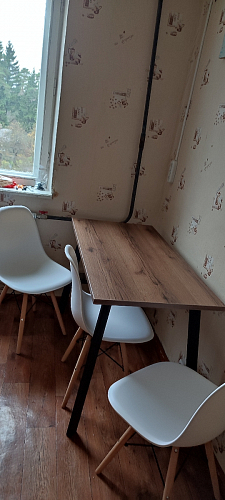 Стол Тринити Лофт 120 32 мм дуб галифакс табако / черный матовый фото покупателя 91