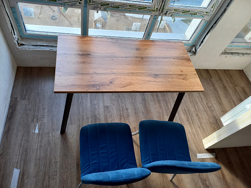 Стол Тринити Лофт 120 32 мм бетон / черный матовый фото покупателя 331