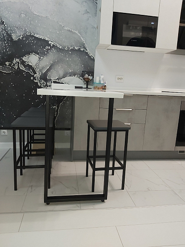 Барный стул Лофт катания минт / белый матовый фото покупателя 169