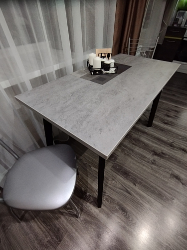 Стол Тринити Лофт 120 32 мм дуб галифакс табако / черный матовый фото покупателя 514