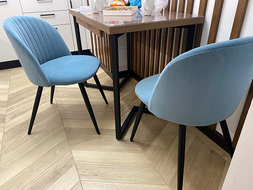 Стул на металлокаркасе Gabi 1 light purple / black фото покупателя 13