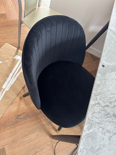 Стул на металлокаркасе Gabi dark beige / black / silver фото покупателя 572