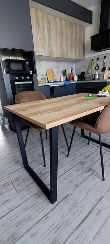 Стол Лота Лофт 140 25 мм черный матовый / бетон фото покупателя 455