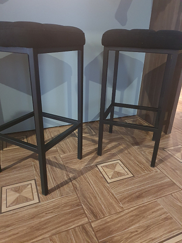 Барный стул Лофт ткань канди грей / черный матовый фото покупателя 185