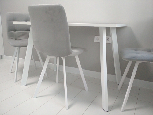 Стул на металлокаркасе Чилли бежевый / белый каркас фото покупателя 1281