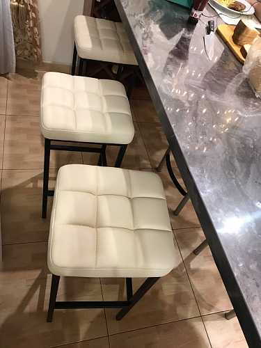 Барный стул Лофт микровелюр катания блэк / черный матовый фото покупателя 111