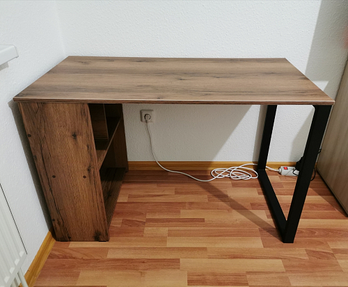 Письменный стол Битти Лофт 116х60х75 дуб вотан / белый матовый фото покупателя 47