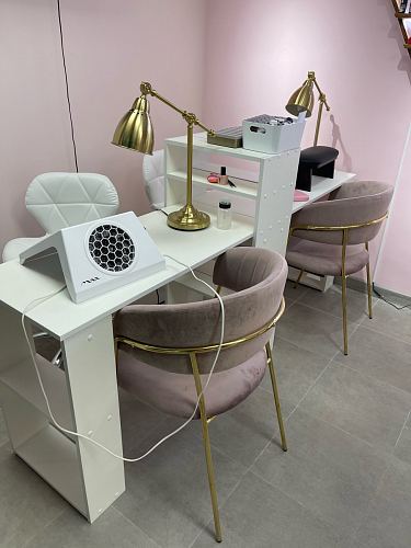 Стул на металлокаркасе Kamelia green / gold фото покупателя 24