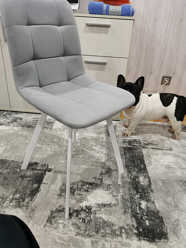 Стул на металлокаркасе Чилли К кирпичный / черный фото покупателя 264