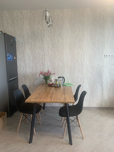 Стол Тринити Лофт 120 32 мм бетон / черный матовый фото покупателя 700