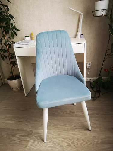 Стул на металлокаркасе Kora dark gray / black фото покупателя 34