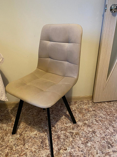 Стул на металлокаркасе Чилли синяя ткань / белый фото покупателя 1193