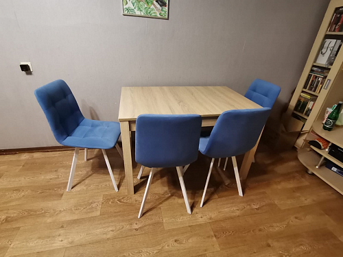 Стул на металлокаркасе Чилли синий / белый фото покупателя 1228