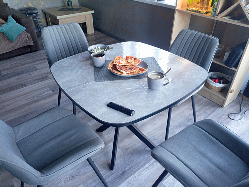 Стул на металлокаркасе Седа К латте / черный фото покупателя 346