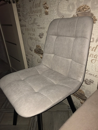 Стул на металлокаркасе Чилли К черный / зеленый фото покупателя 379