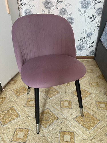 Стул на металлокаркасе Gabi dark beige / black / silver фото покупателя 104