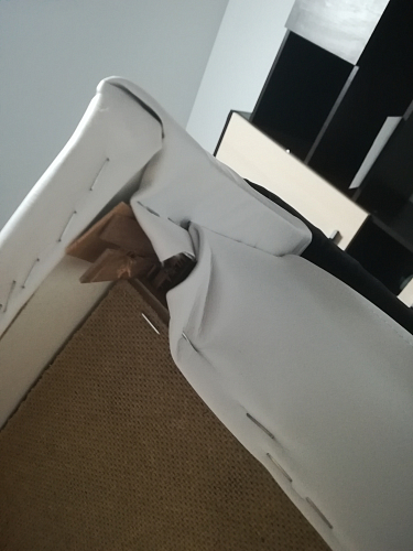 Диван Меркурий прямой рогожка серый / эко кожа черный со спальным местом 160 см фото покупателя 6