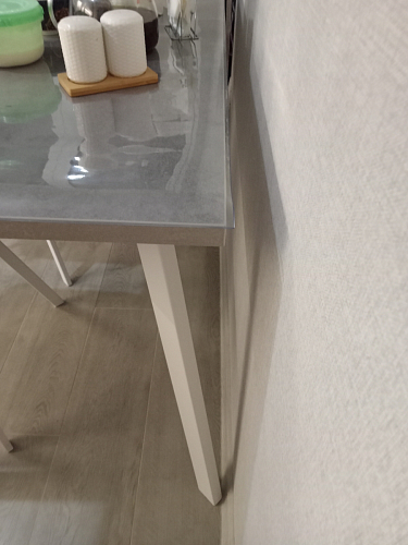 Стол Тринити Лофт 140 25 мм дуб делано темный / белый фото покупателя 100