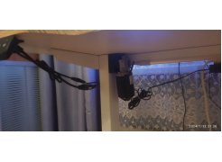 Компьютерный стол Маркос 140х80 голубой / черный фото покупателя 2