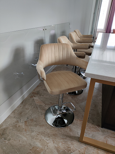 Барный стул Charly Black светло-серый твид / черный фото покупателя 1