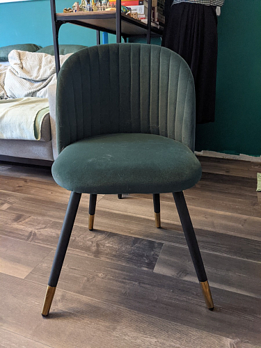 Стул на металлокаркасе Gabi 1 line light blue / black фото покупателя 228