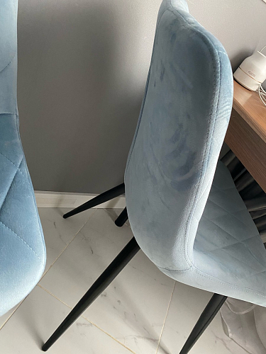 Стул на металлокаркасе Fox light blue / black фото покупателя 13