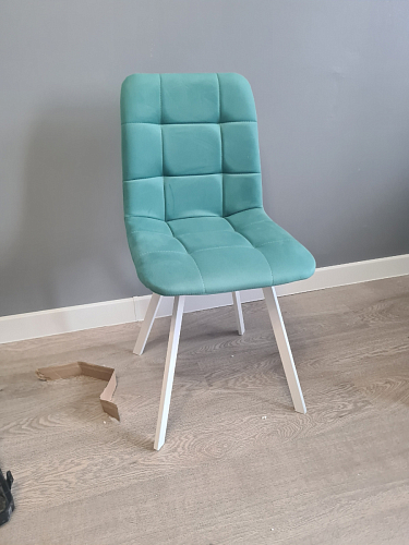 Стул на металлокаркасе Чилли К светло-серый велюр / черный каркас фото покупателя 573