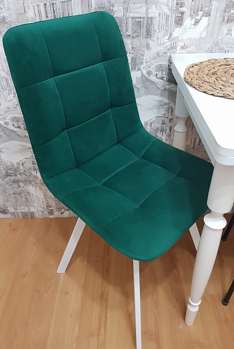 Стул на металлокаркасе Чилли К темно-серый (velutto 32) / черный фото покупателя 691