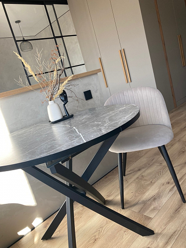 Стул на металлокаркасе Gabi latte / gold / black фото покупателя 236