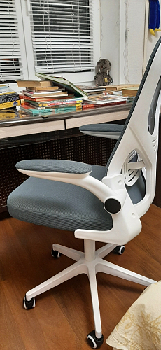 Компьютерное кресло Konfi gray / blue / white фото покупателя 50