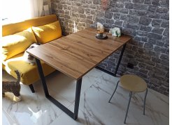 Деревянный стол Лота Лофт 120(160)х75 черный матовый / бетон светлый фото покупателя 252