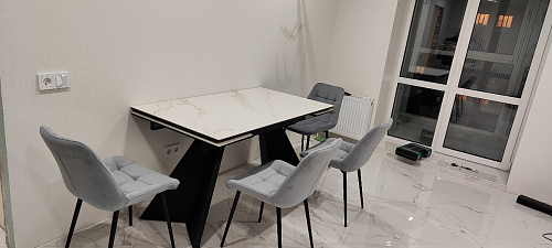 Керамический стол Ливи 140(200)х80х78 patagonia bronze / черный фото покупателя 10