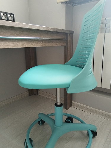 Компьютерное кресло Kiddy/Кидди бирюзовое ткань (сетка) фото покупателя 46