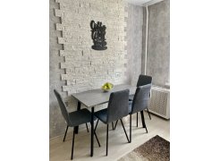 Стол Тринити Лофт 120 32 мм бетон / черный матовый фото покупателя 127