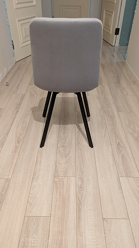 Стул на металлокаркасе Чилли К светло-серый велюр / черный каркас фото покупателя 1114